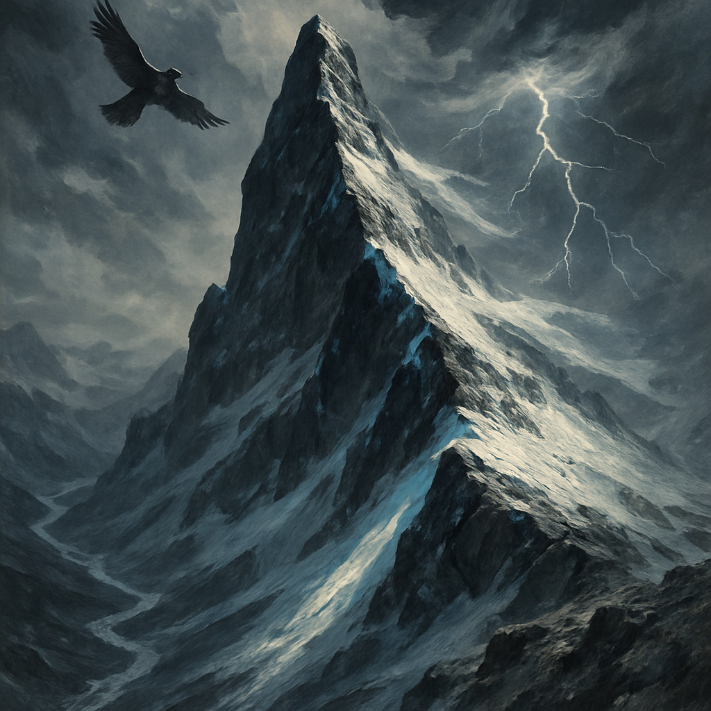 Mountain Storm Crest paint by number