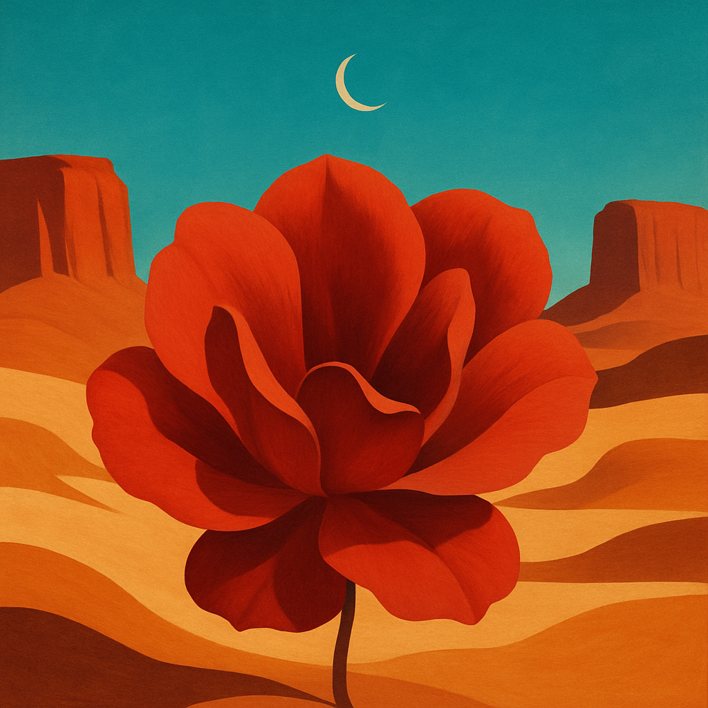 Georgia O Keeffe Desert Petal Echo paint by color