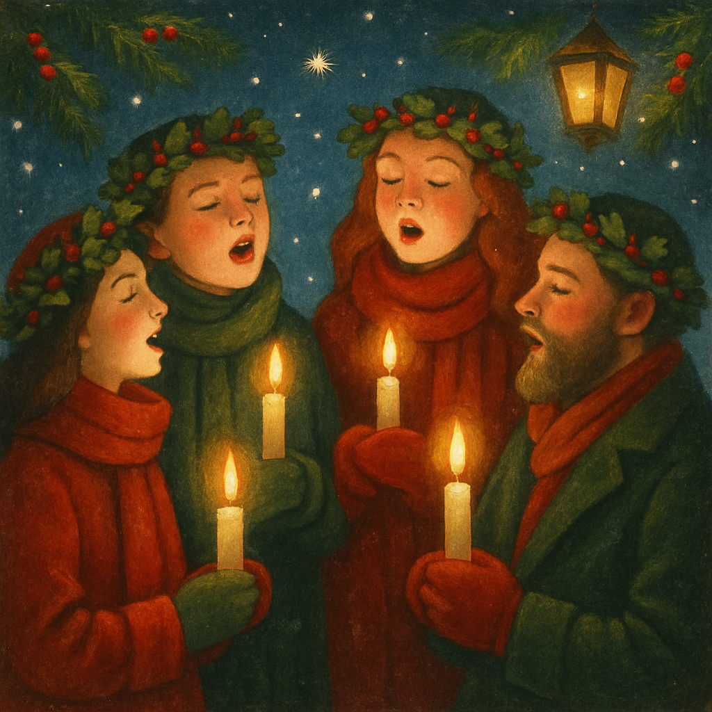Caroling Candle Circle paint by color