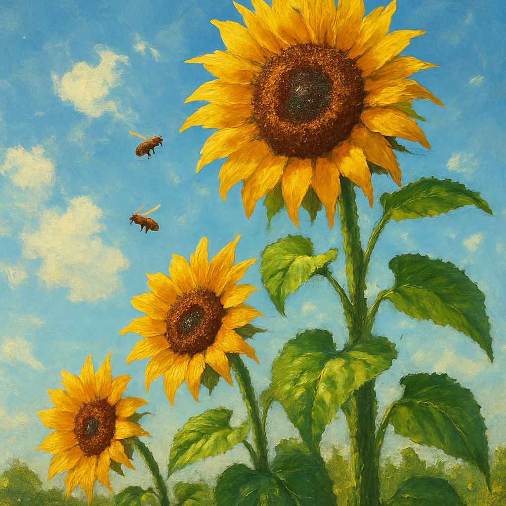 Sunflower Skyward Gaze paint by color