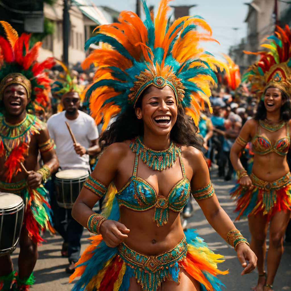 Carnival Calabar Street Extravaganza paint by color