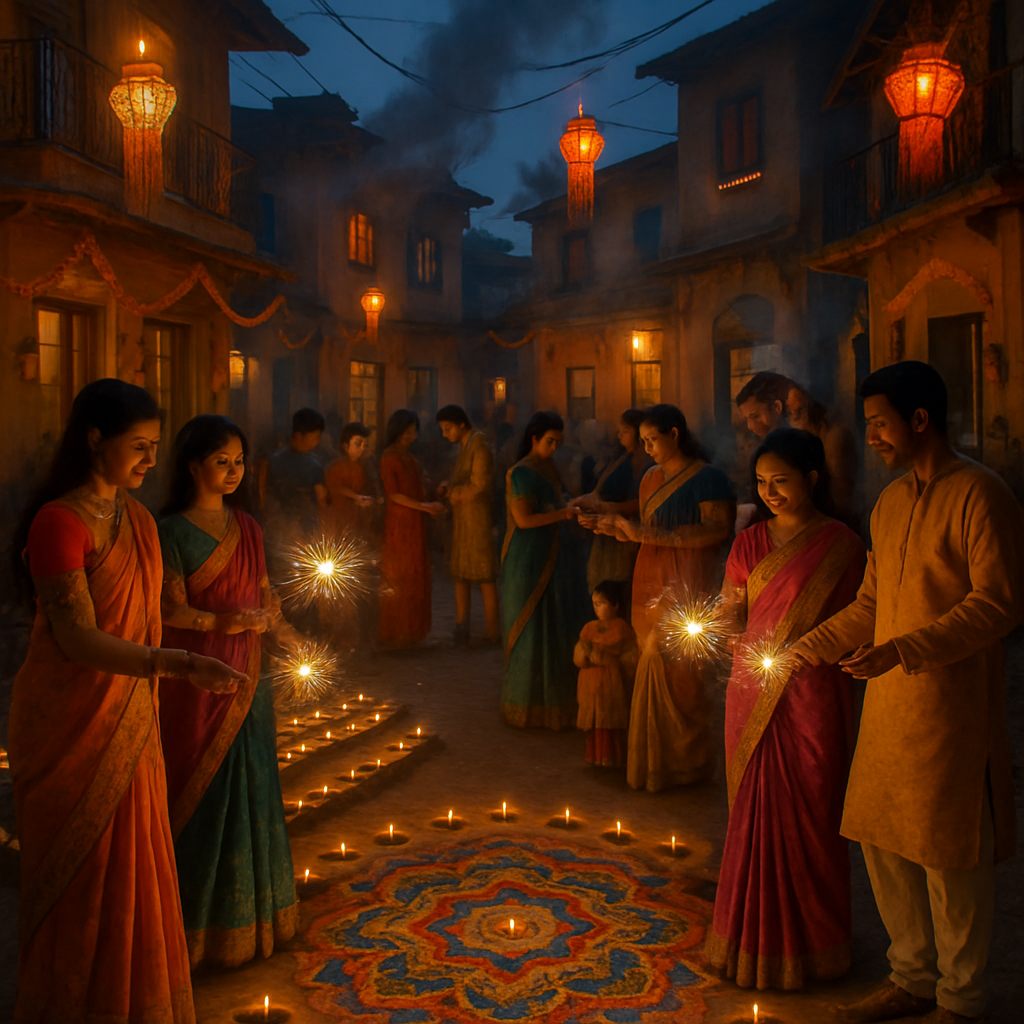 Diwali Festival Of Lights Celebration paint by numbers
