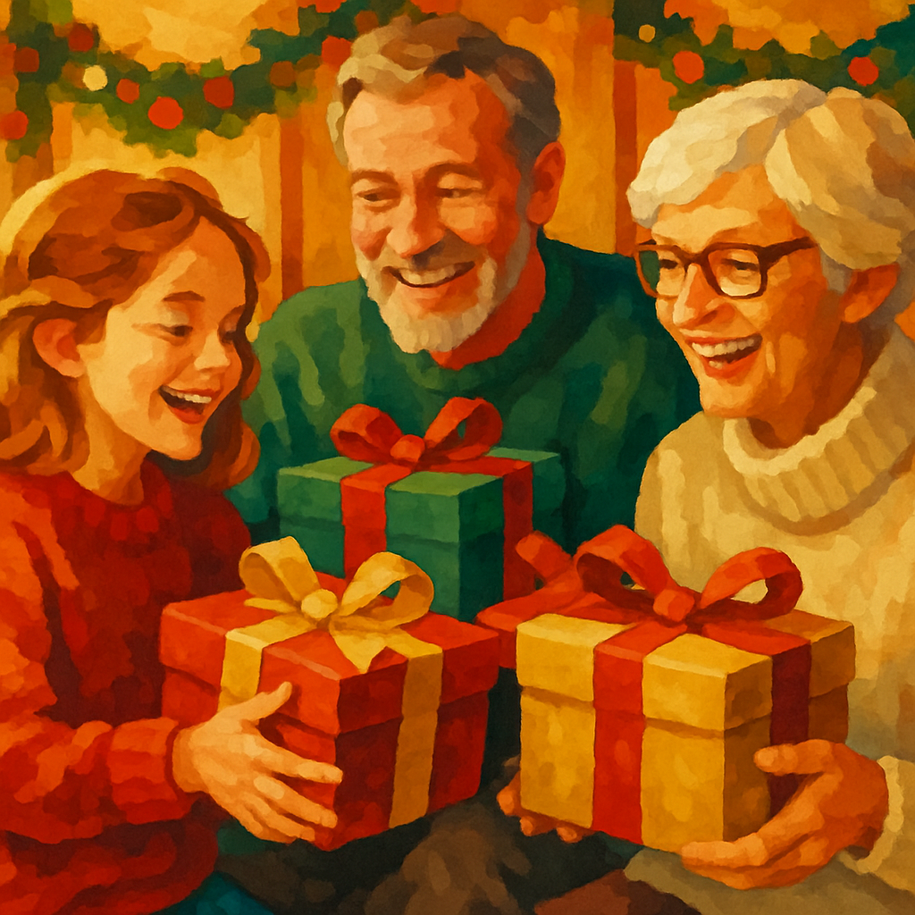 Joyful Gift Exchange Paint by numbers kits