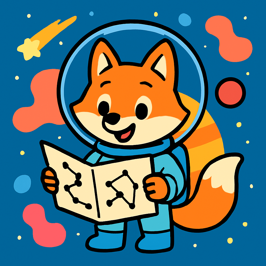 Nebula Explorer Fox Number painting