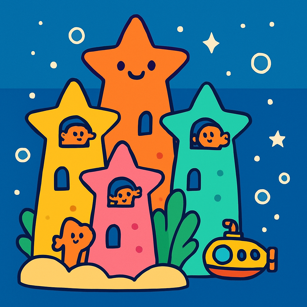 Cosmic Coral Castle paint by number