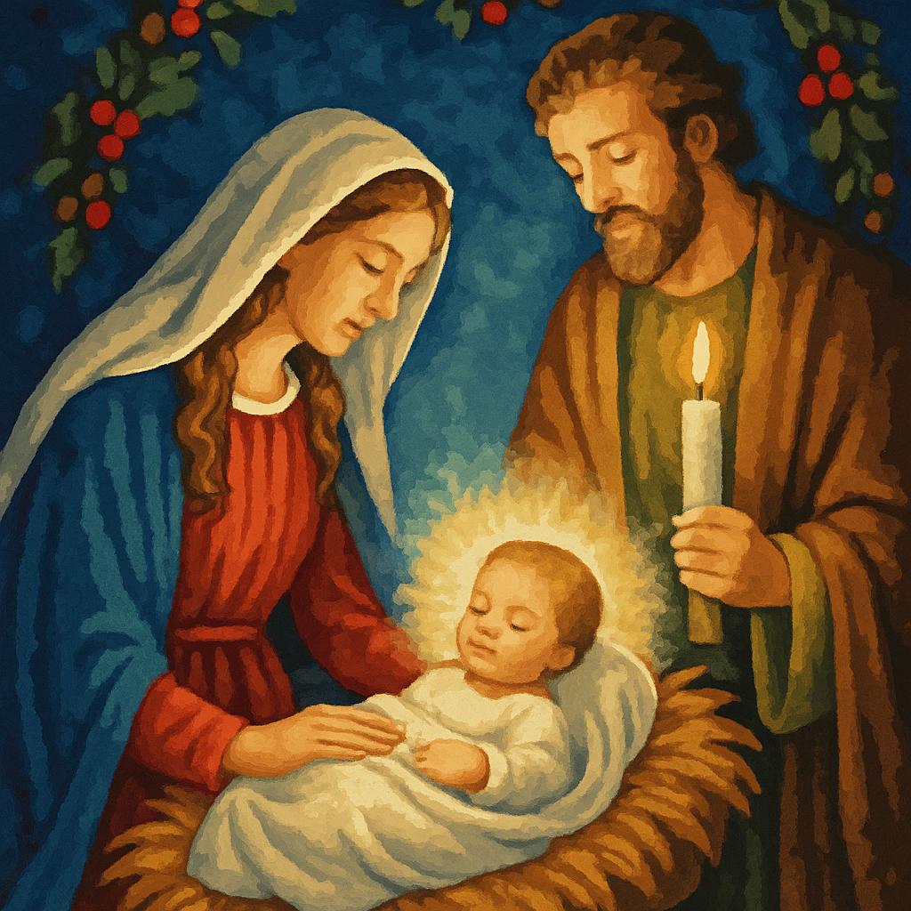 Midnight Manger Glow Paint by numbers art