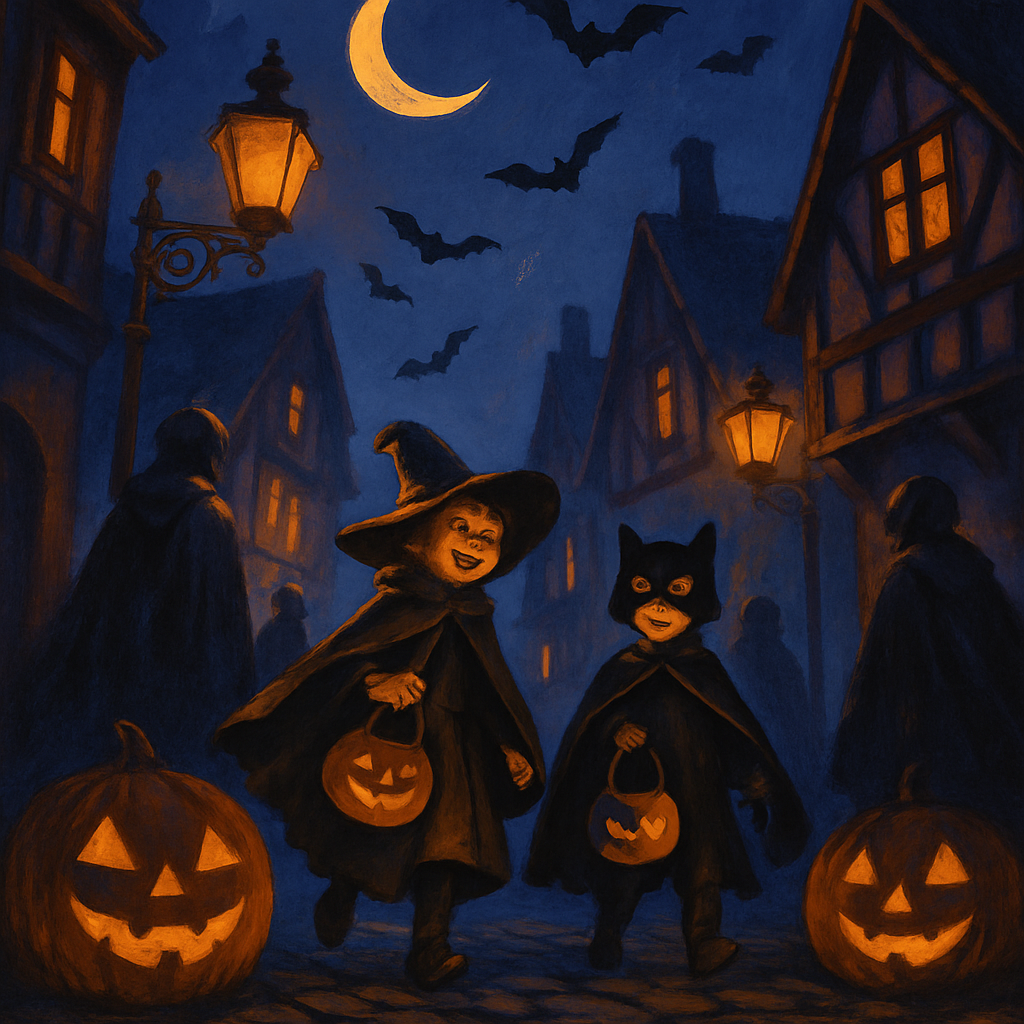 Halloween Moonlit Trickster Parade Paint by numbers art
