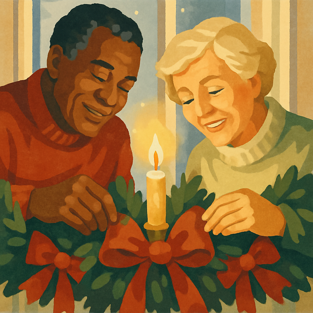 Window Garland Gathering Number painting