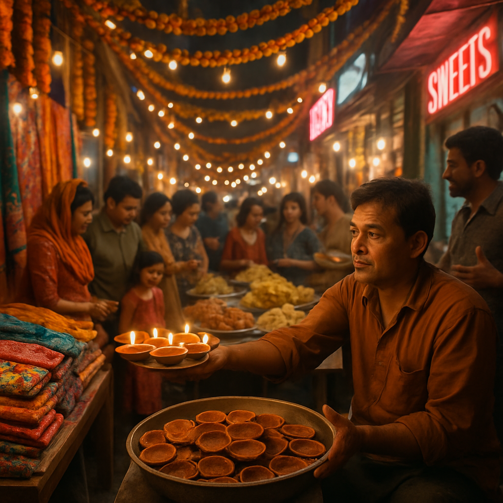 Laneway Diwali Street Market Paint by numbers kits