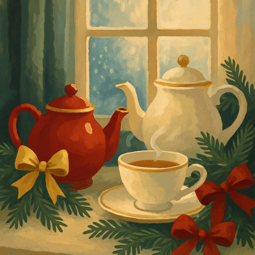 Midwinter Tea Circle paint by number