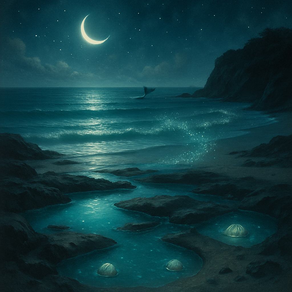 Mermaid Tidal Nocturne Number painting