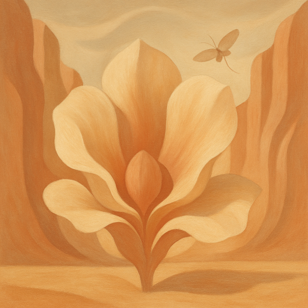 Georgia OKeeffe Desert Bloom Reverie paint by color
