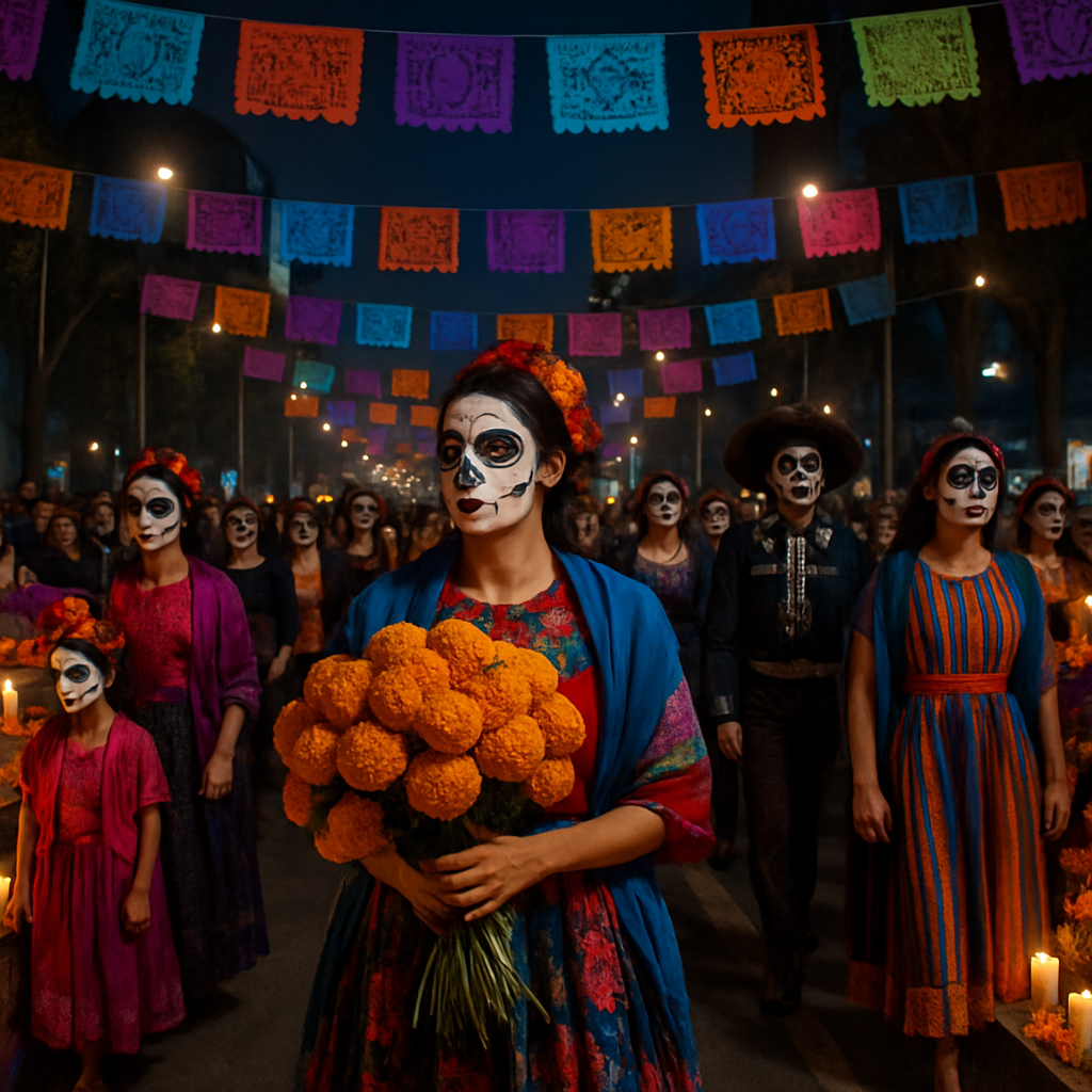 Day Of The Dead Procession In Mexico City Paint by numbers art