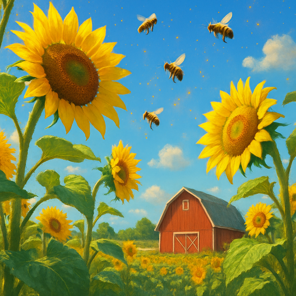 Sunflower Noon Over Barn Ridge DIY paint by numbers