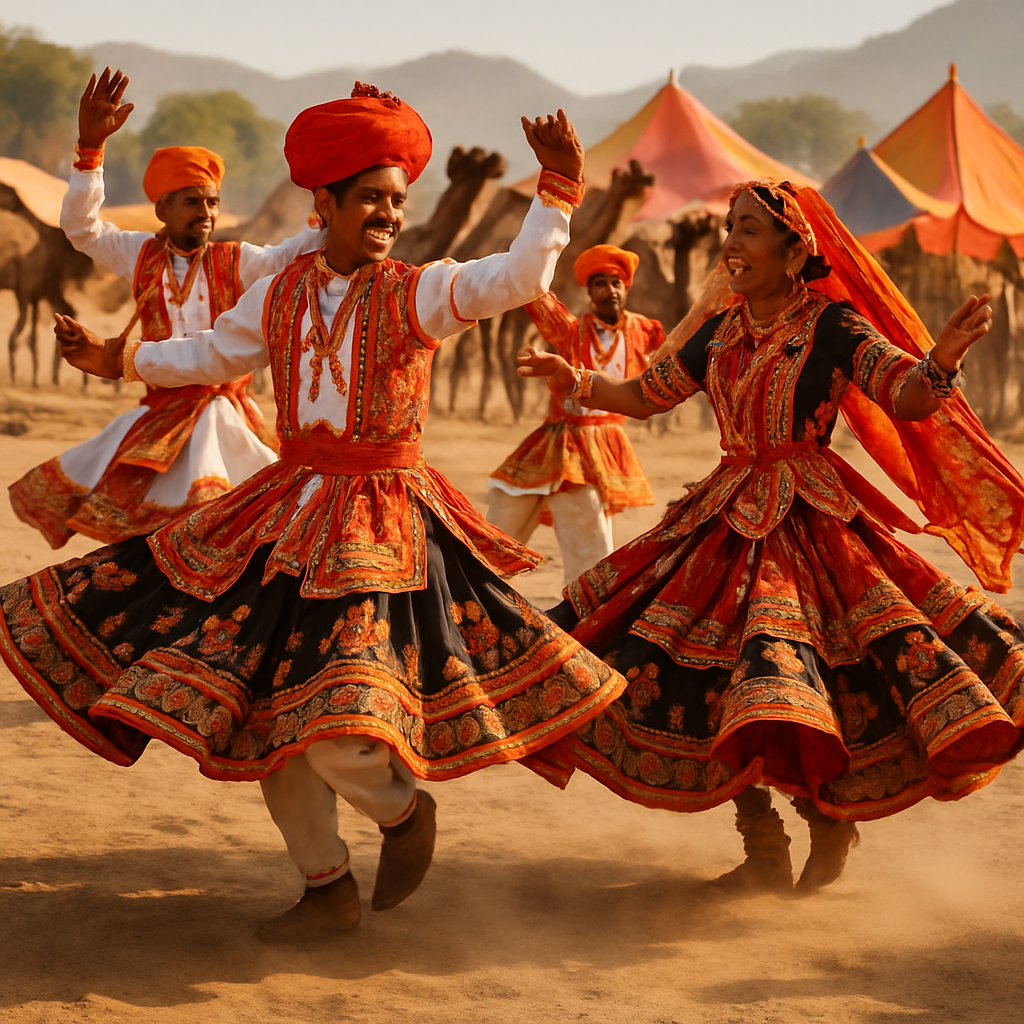 Pushkar Camel Festival Dance Performance Numbered painting kits