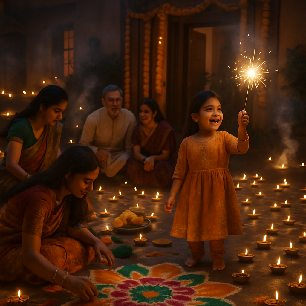 Diwali Festival Of Lights DIY paint by numbers