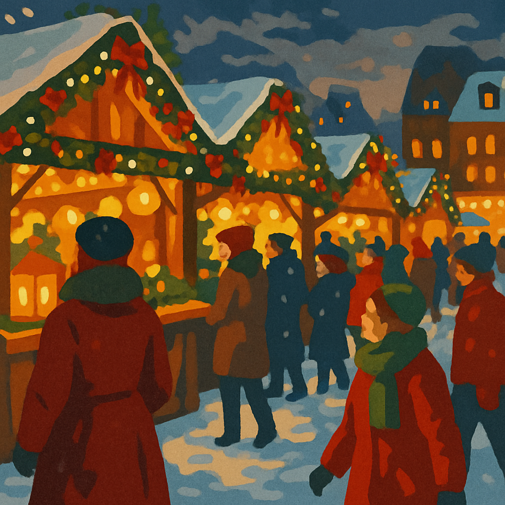 Festive Market Lantern Light DIY paint by numbers
