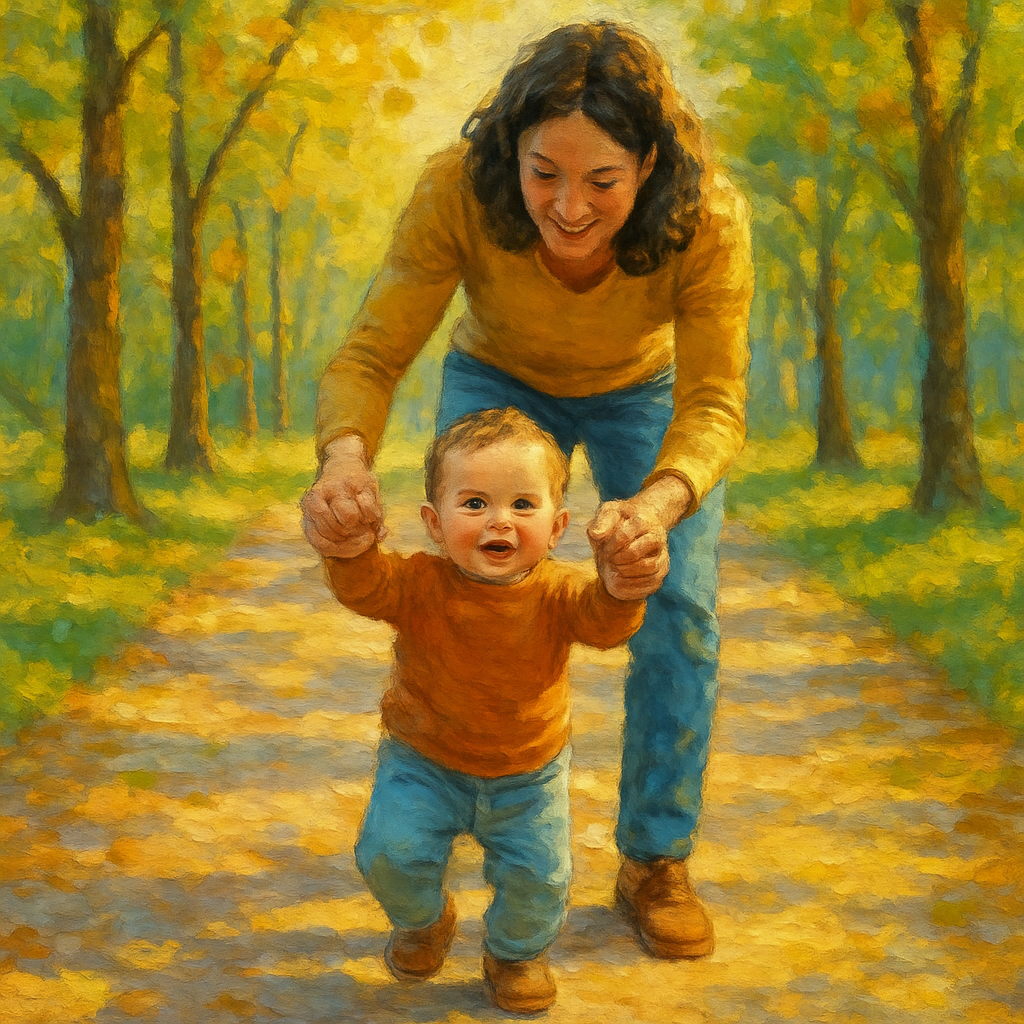 First Steps On Sunny Pathway paint by numbers