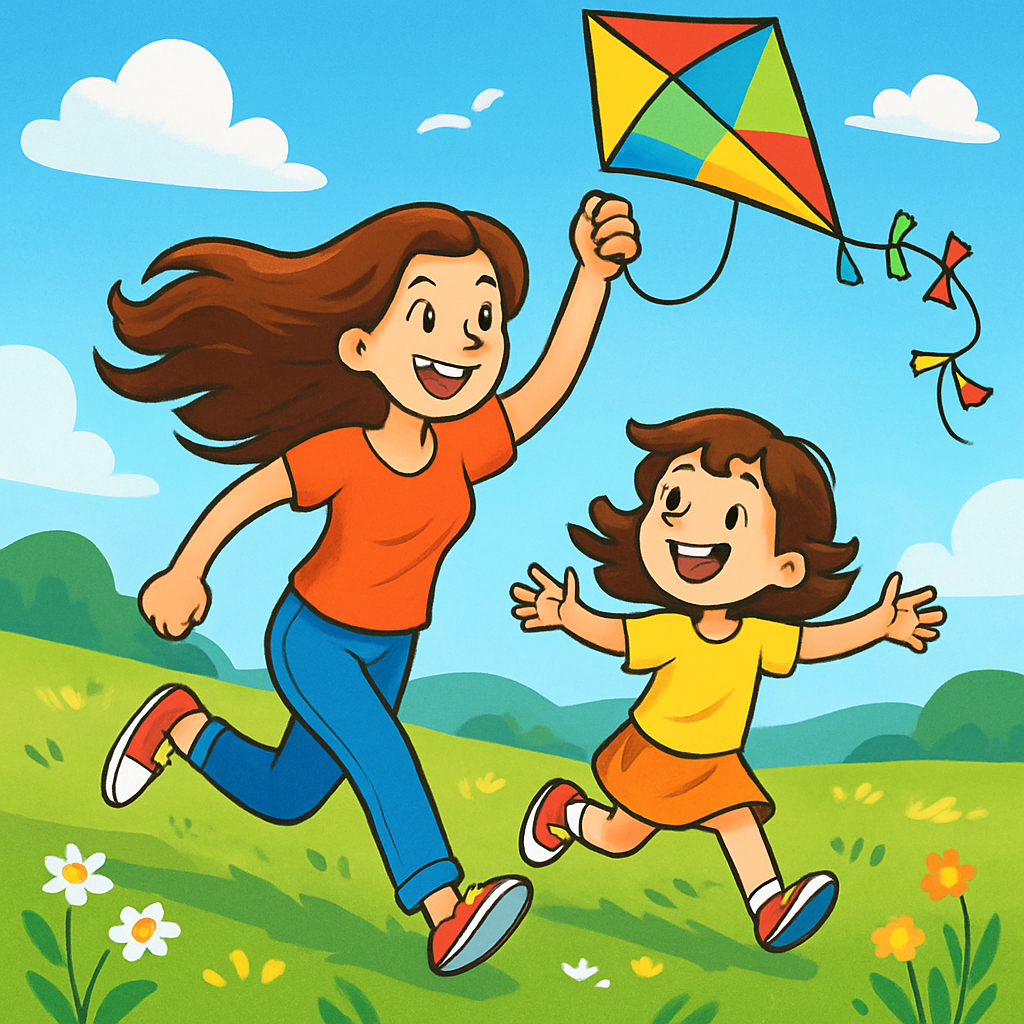 Springtime Kite Flying Delight Paint by numbers kits