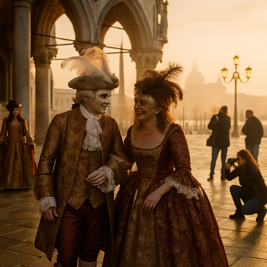 Venice Carnival Sunrise On Piazza San Marco Numbered painting kits