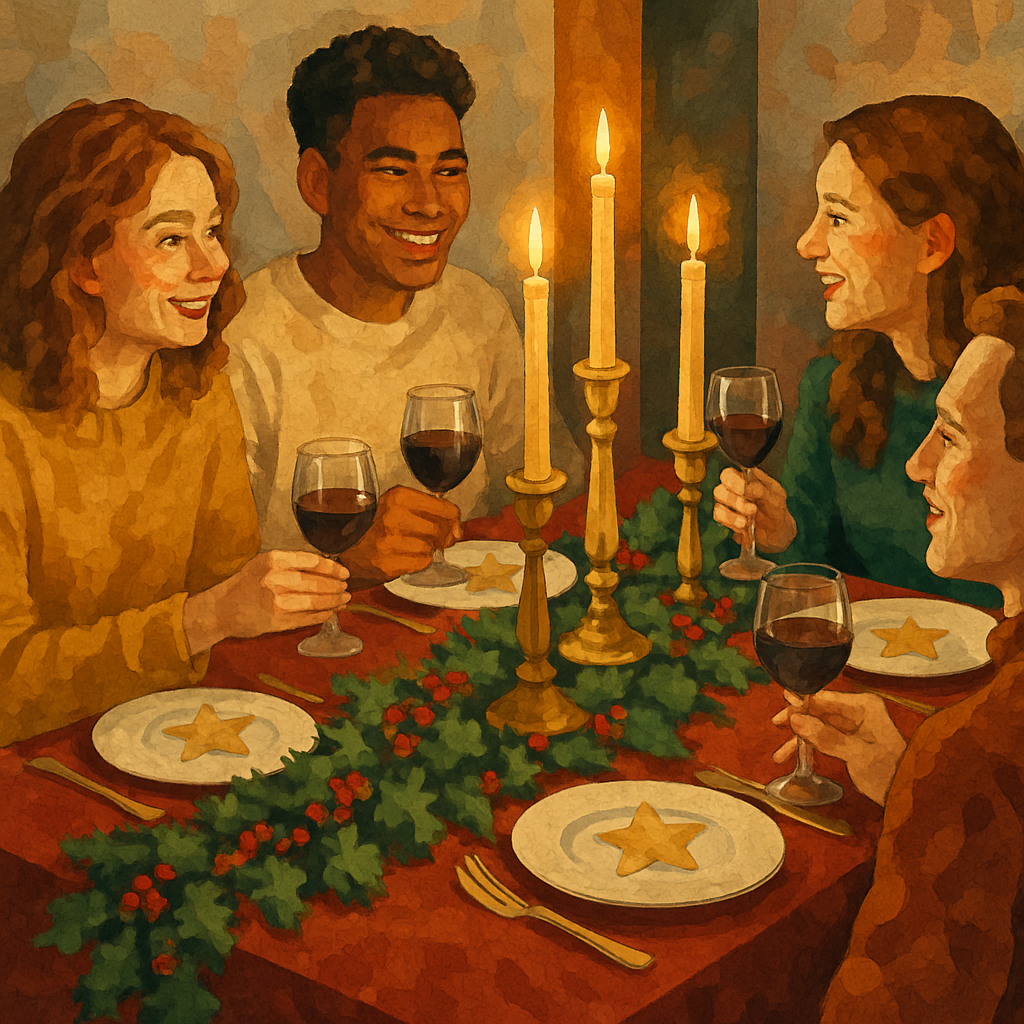 Festive Feast Gathering paint by numbers