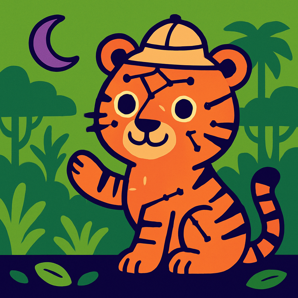 Nebula Jungle Explorer Tiger Paint by numbers art