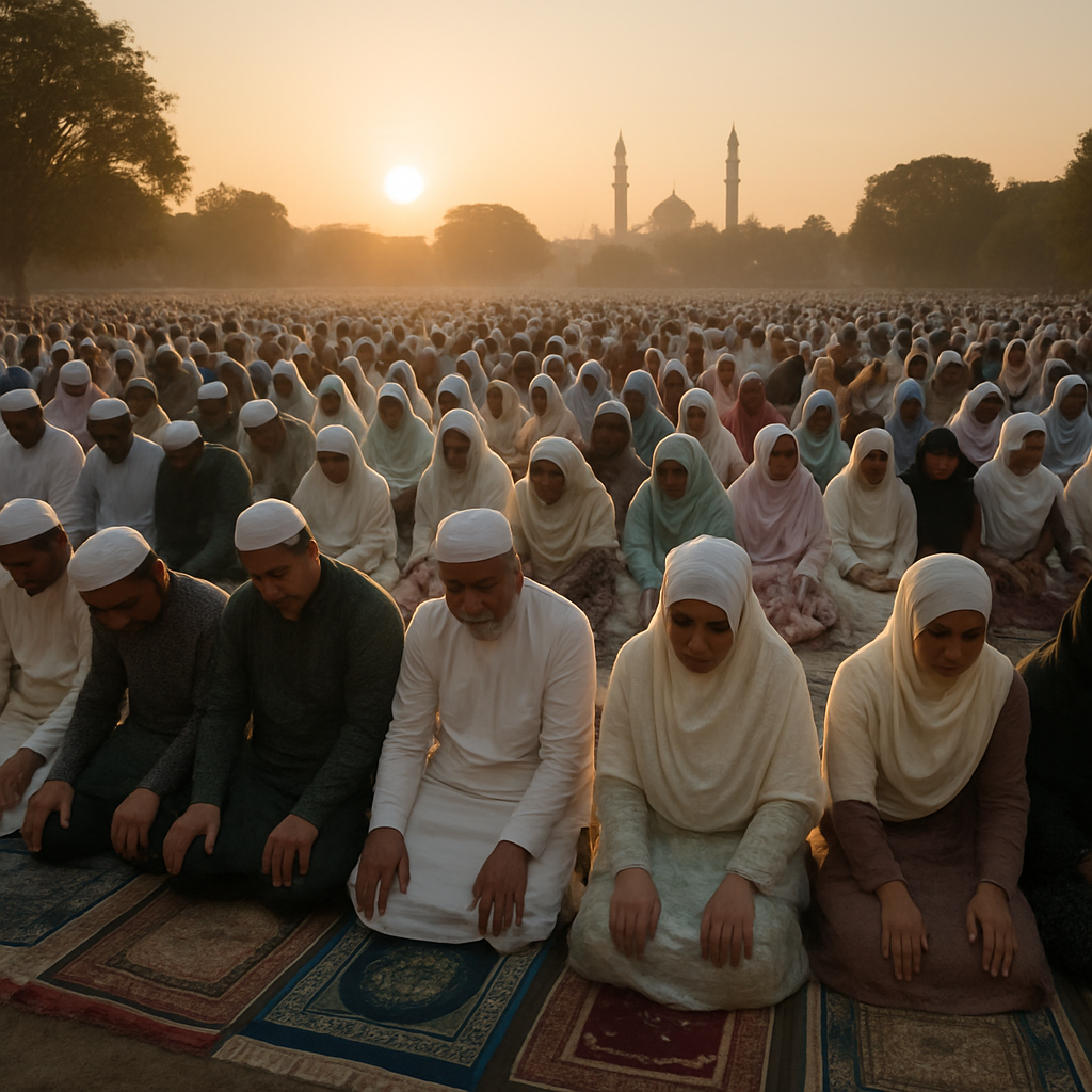 Eid Al Fitr Morning Prayer paint by numbers