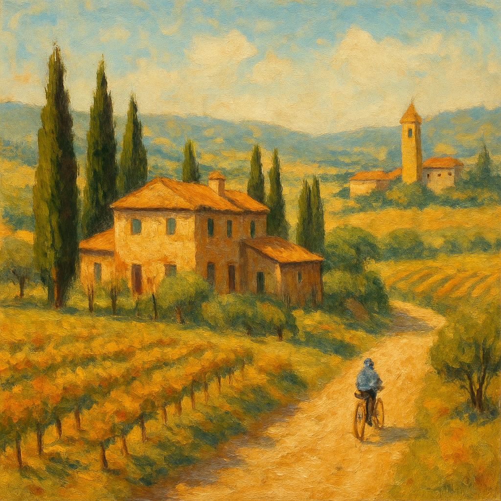 Tuscany Sunlit Hills Numbered painting kits
