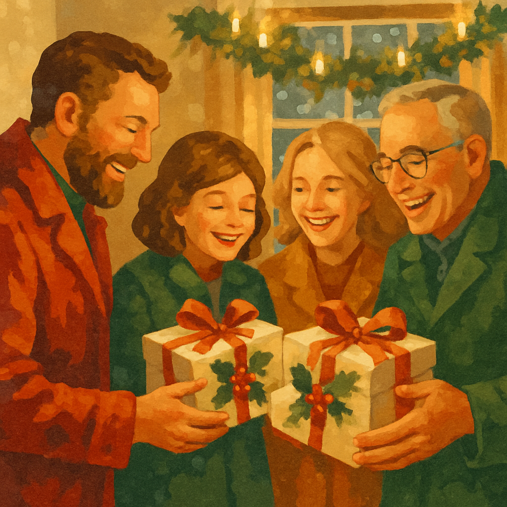 Ribboned Gift Chorus Paint by numbers art