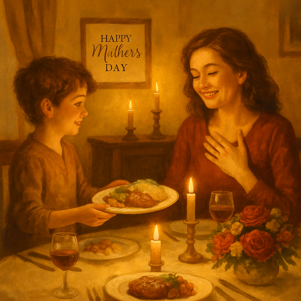 Candlelit Dinner For Mom Paint by numbers art