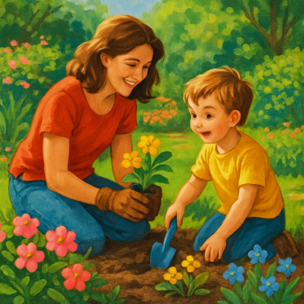 Gardening Together paint by color