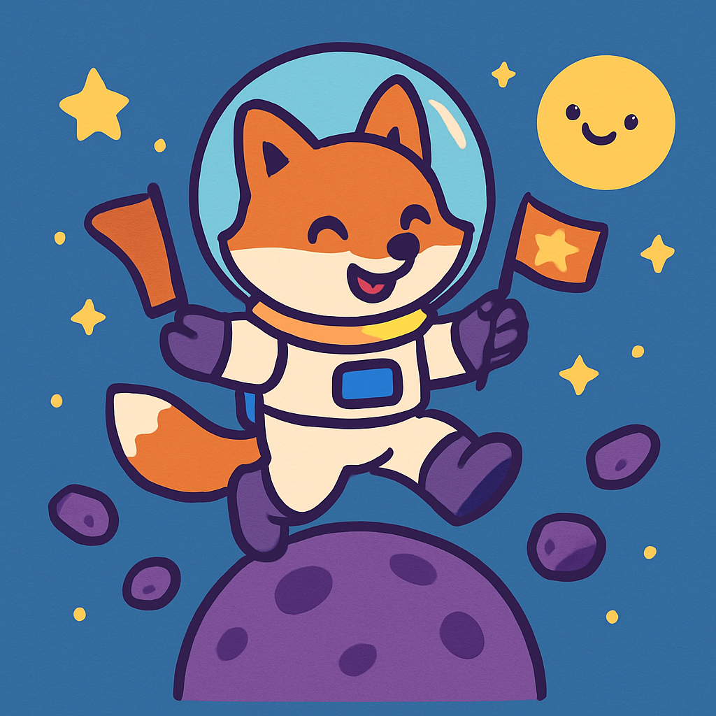 Little Astronaut Fox painting number kit