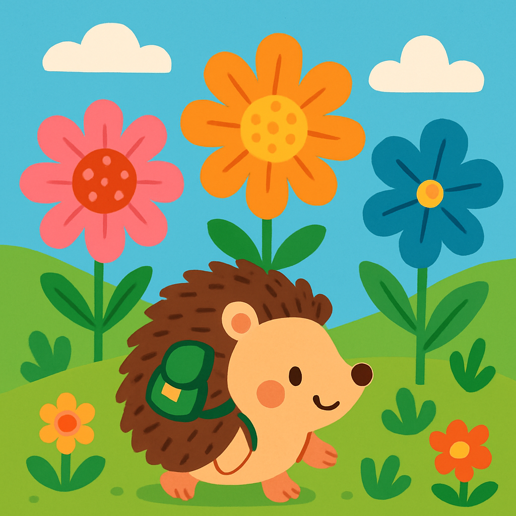 Adventurous Hedgehog DIY paint by numbers