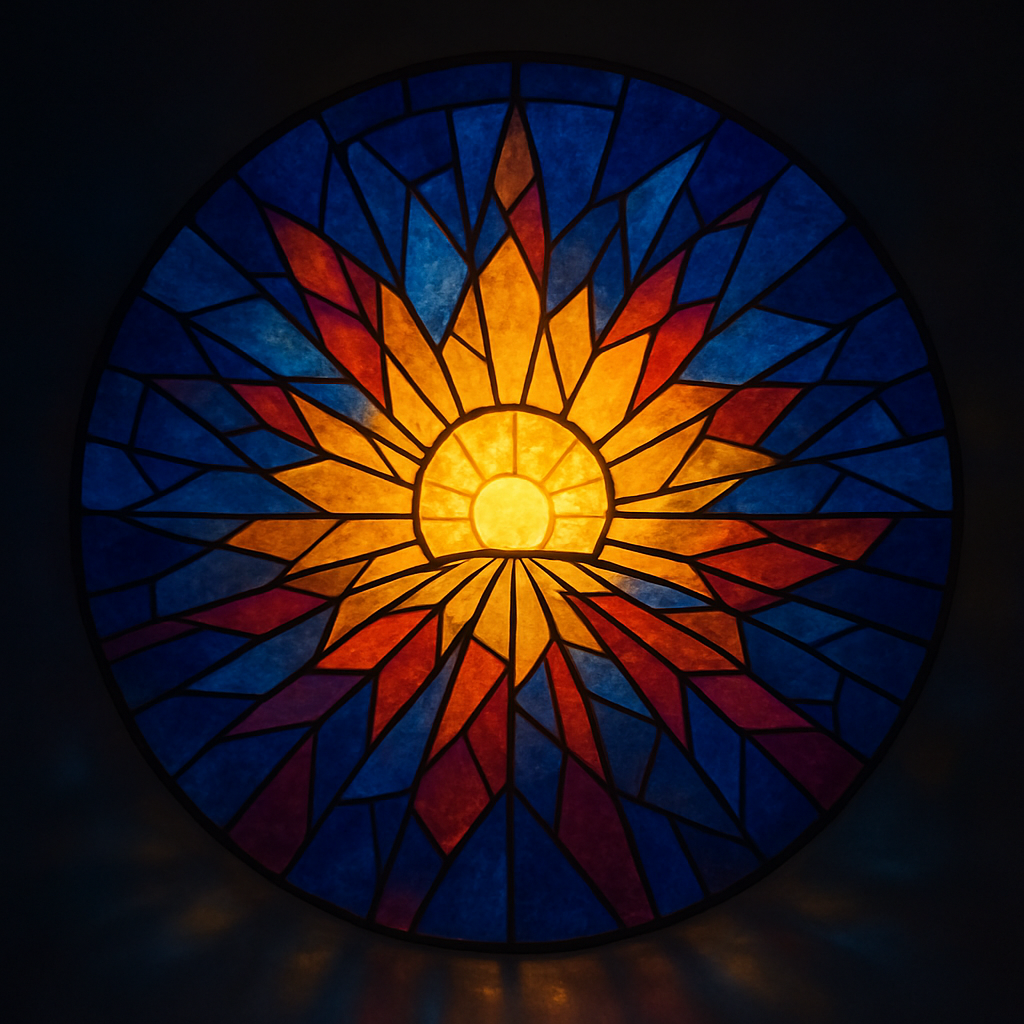 Stained Glass Dawn Stained Glass painting number kit