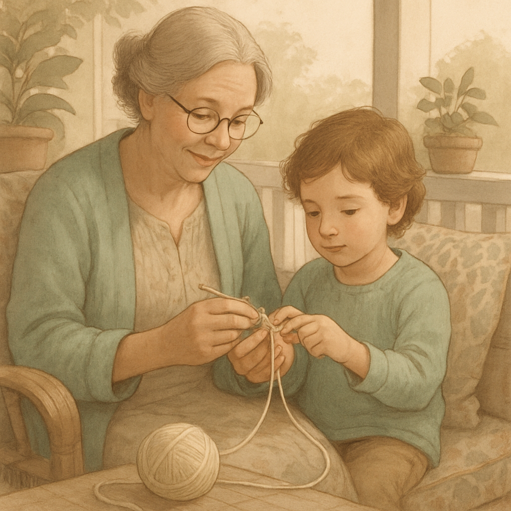 Quiet Crochet Afternoon painting number kit