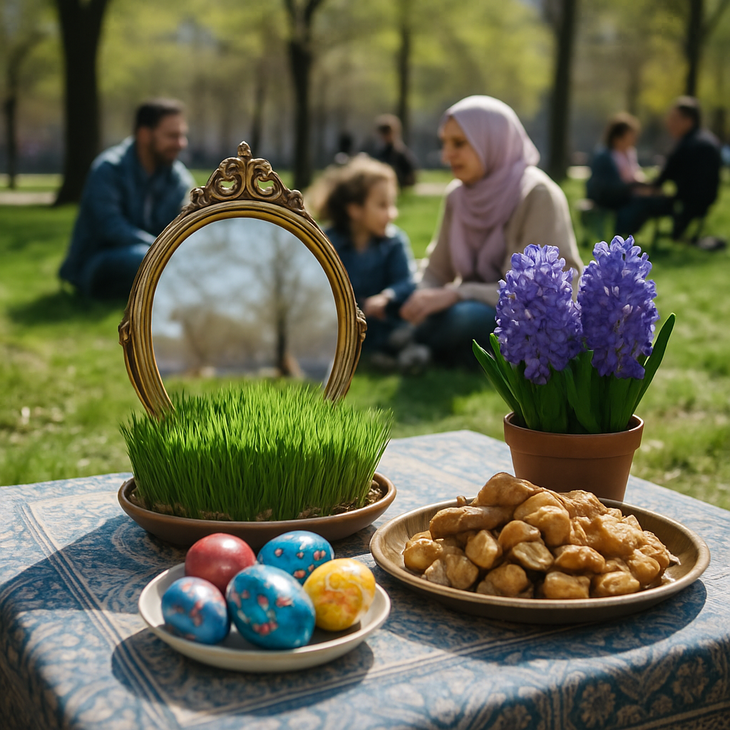 Nowruz Haft Seen Table Outdoors Painting by numbers kit