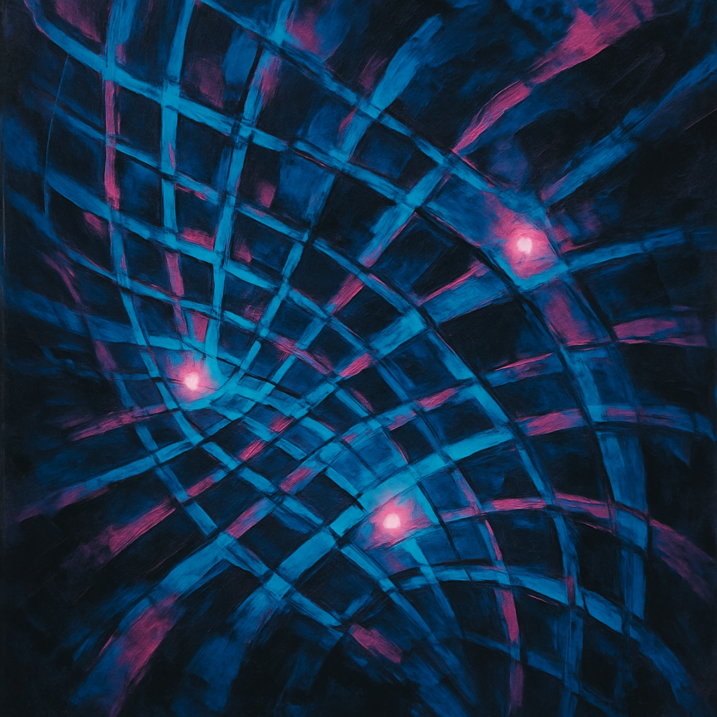 Abstract Cosmic Lattice Abstract paint by numbers