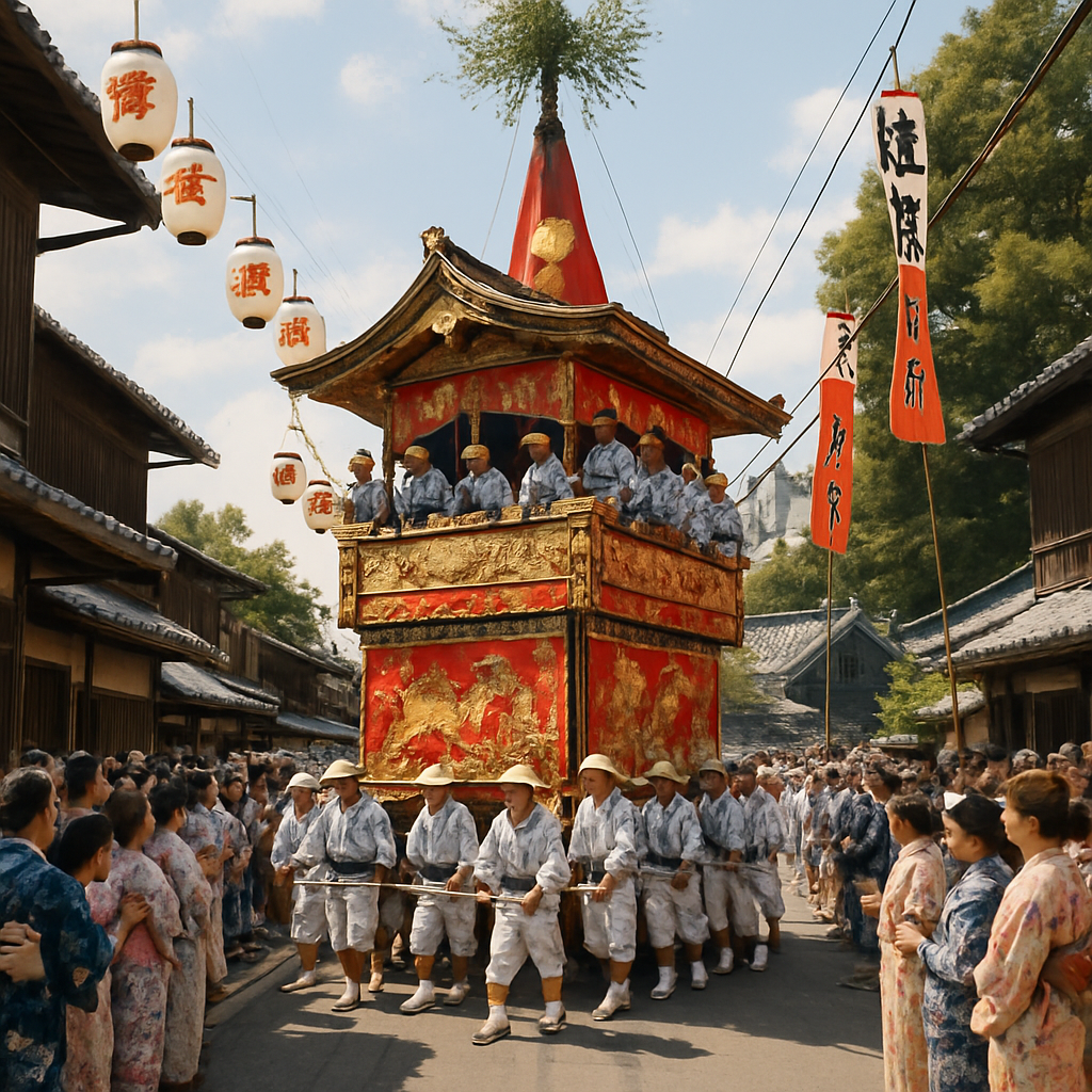 Japanese Gion Matsuri Yamahoko Parade paint by color