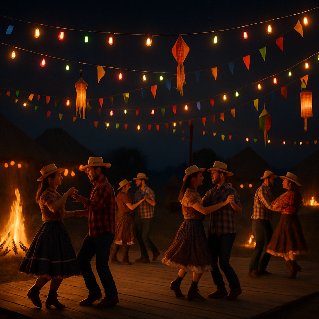 Brazil Festa Junina Rural Dance Evening DIY paint by numbers