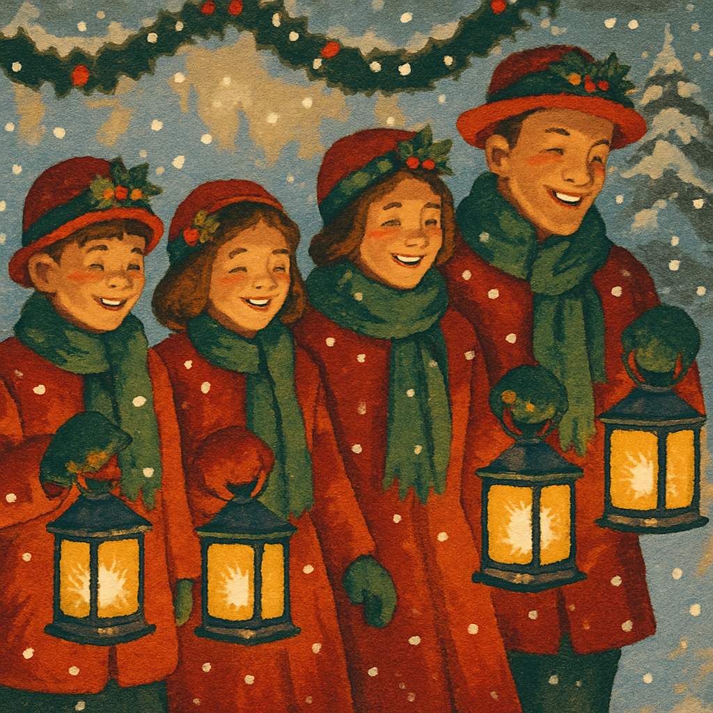 Festive Lantern Walk paint by number