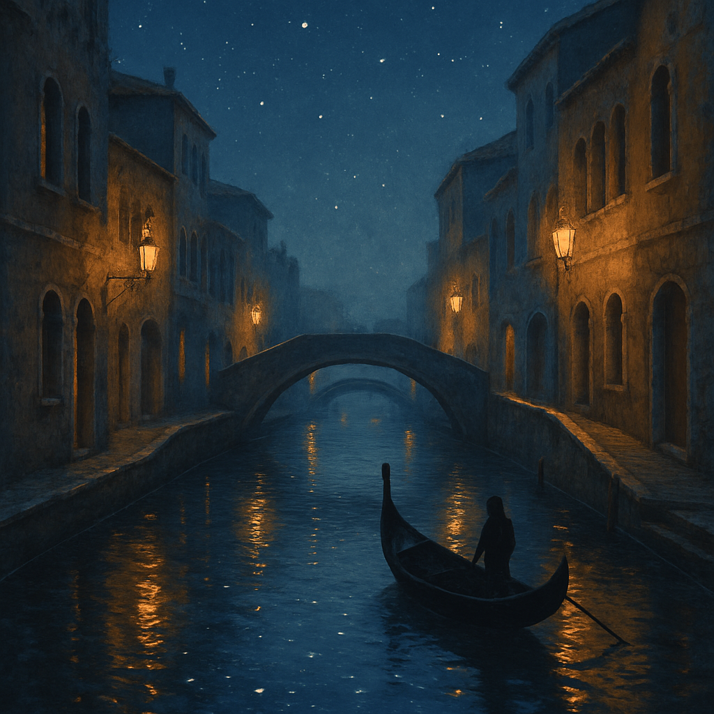 Italy Night Canal Italy Paint by numbers art