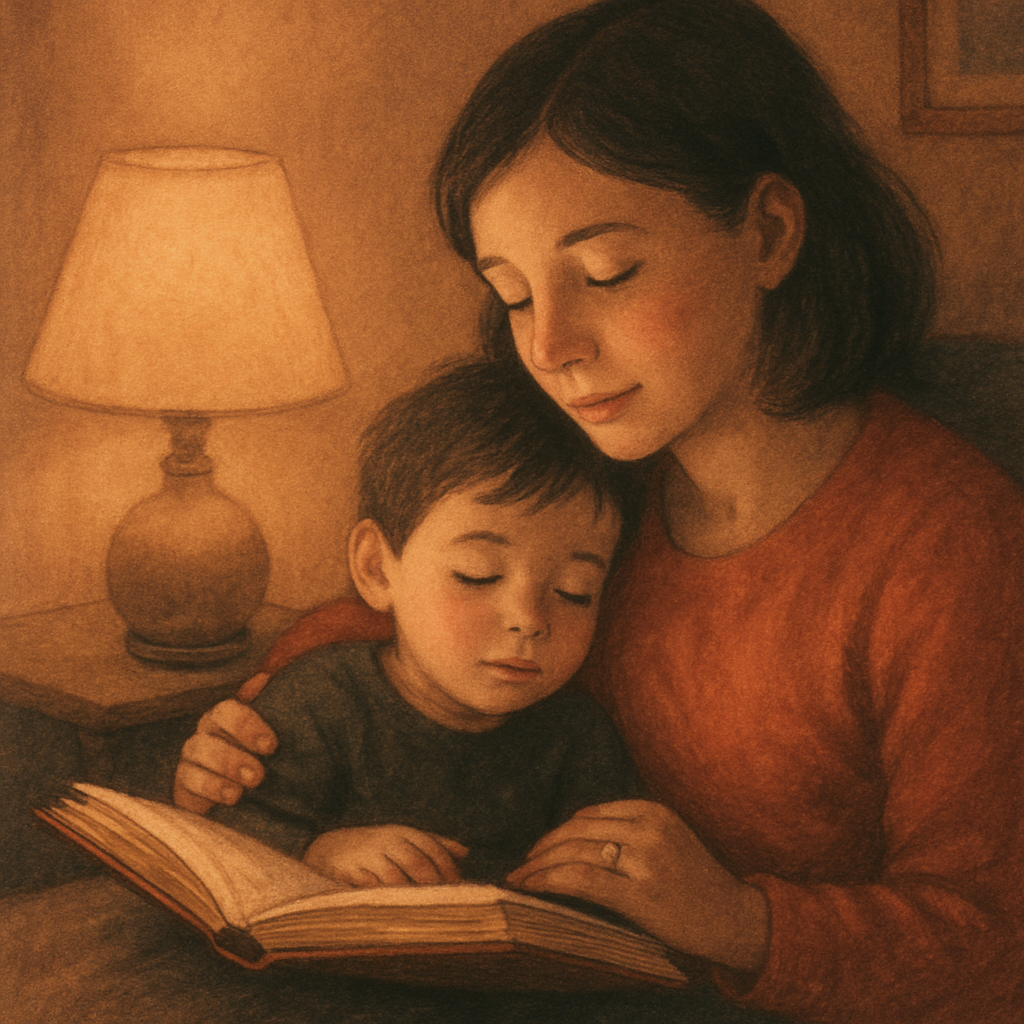 Cozy Bedtime Story Glow paint by color