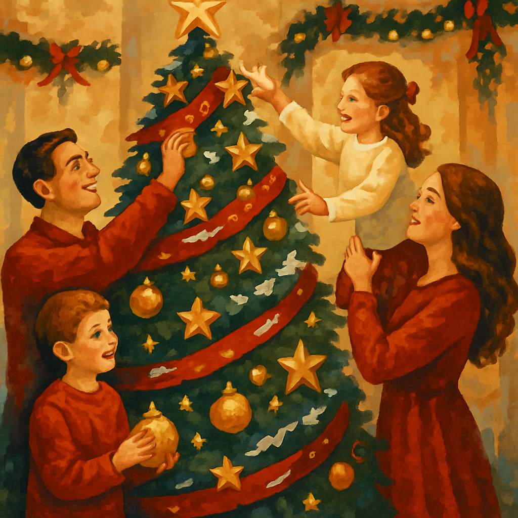 Twinkle Tree Tending Number painting