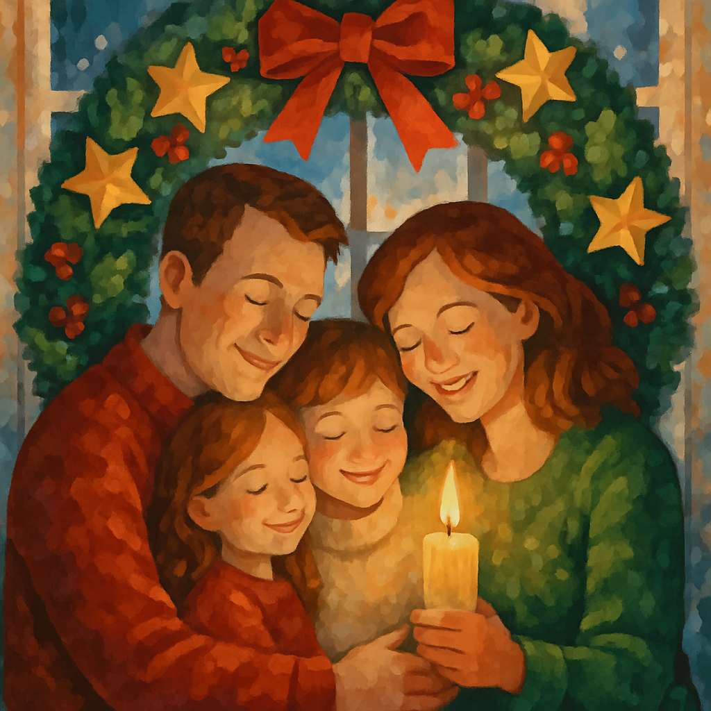 Wreath-Wrapped Wishes Painting by numbers kit