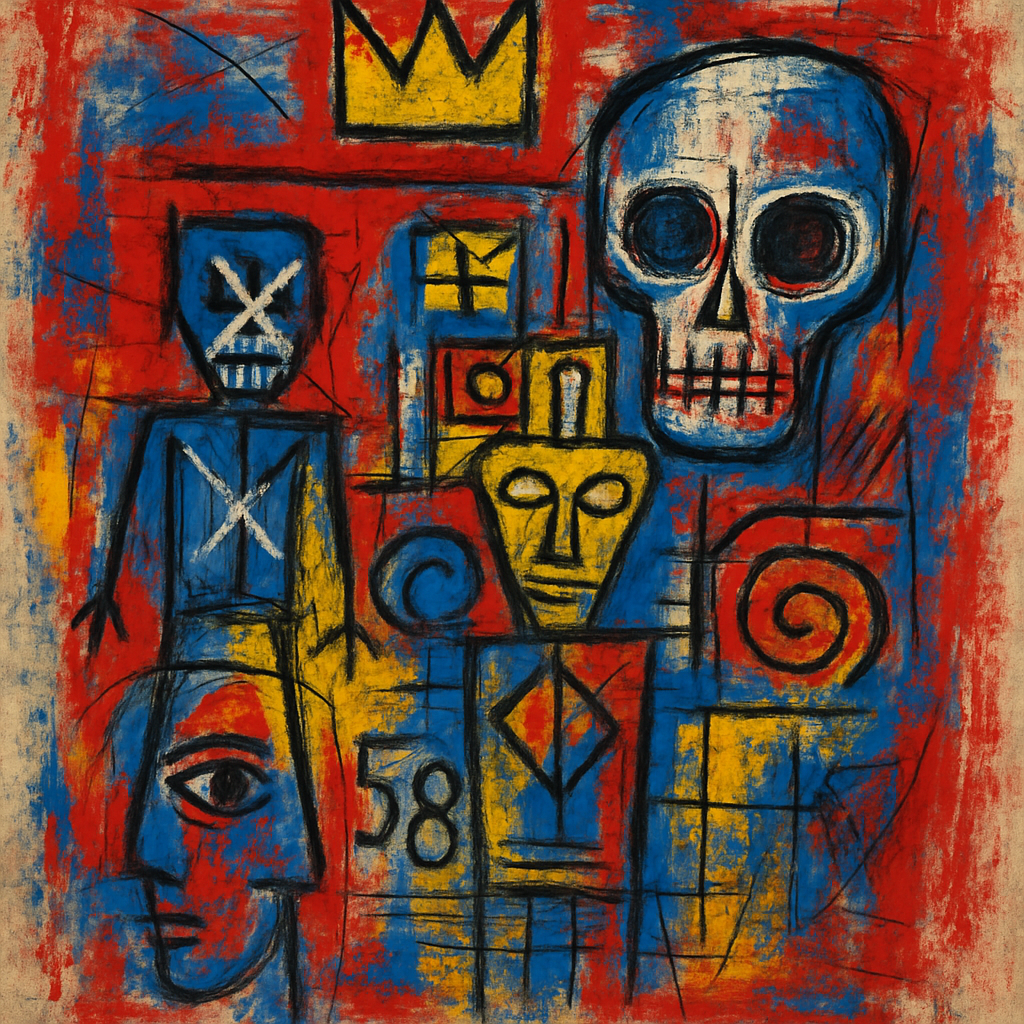 Basquiat Electric Echo Painting by numbers kit