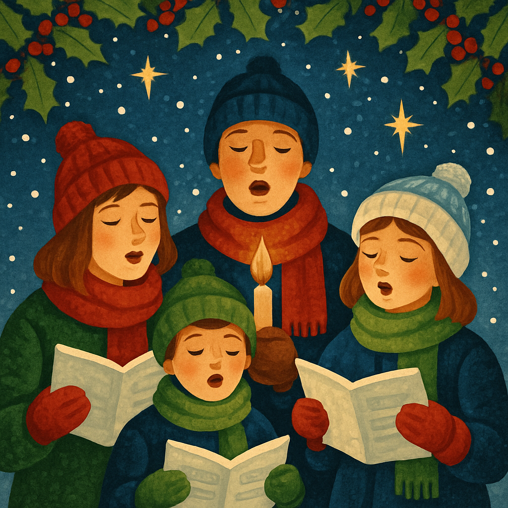 Starry Snowfall Serenade Painting by numbers kit