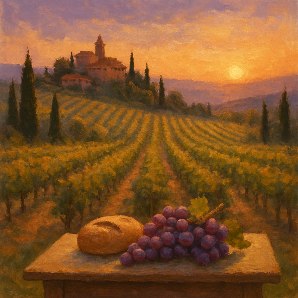Tuscany Vineyard Evening Paint by numbers kits