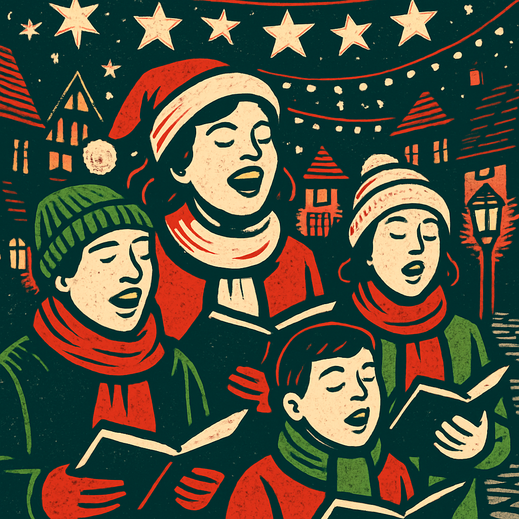 Starlit Caroling Joy paint by numbers