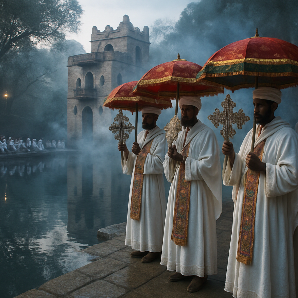 Dawn Immersion At Timkat Gondar paint by numbers