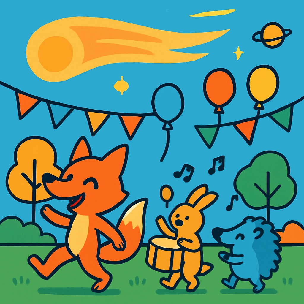 Comet Carnival Fox Painting by numbers kit